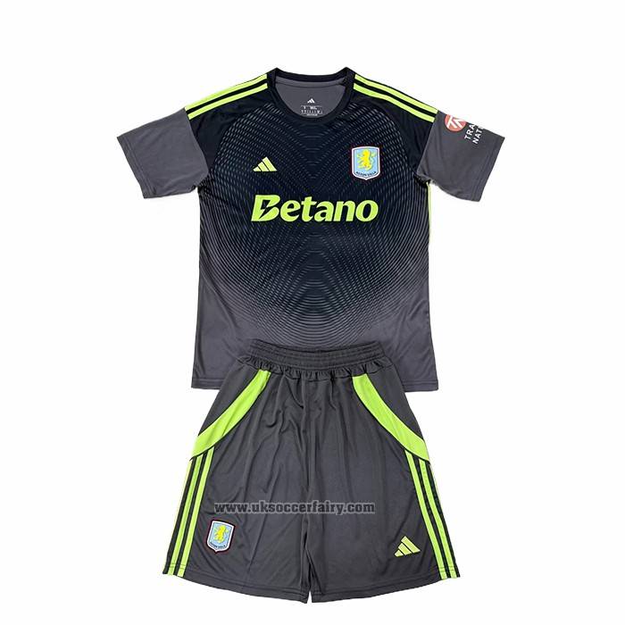 Aston Villa Goalkeeper Shirt Kids 2025-2026 Black